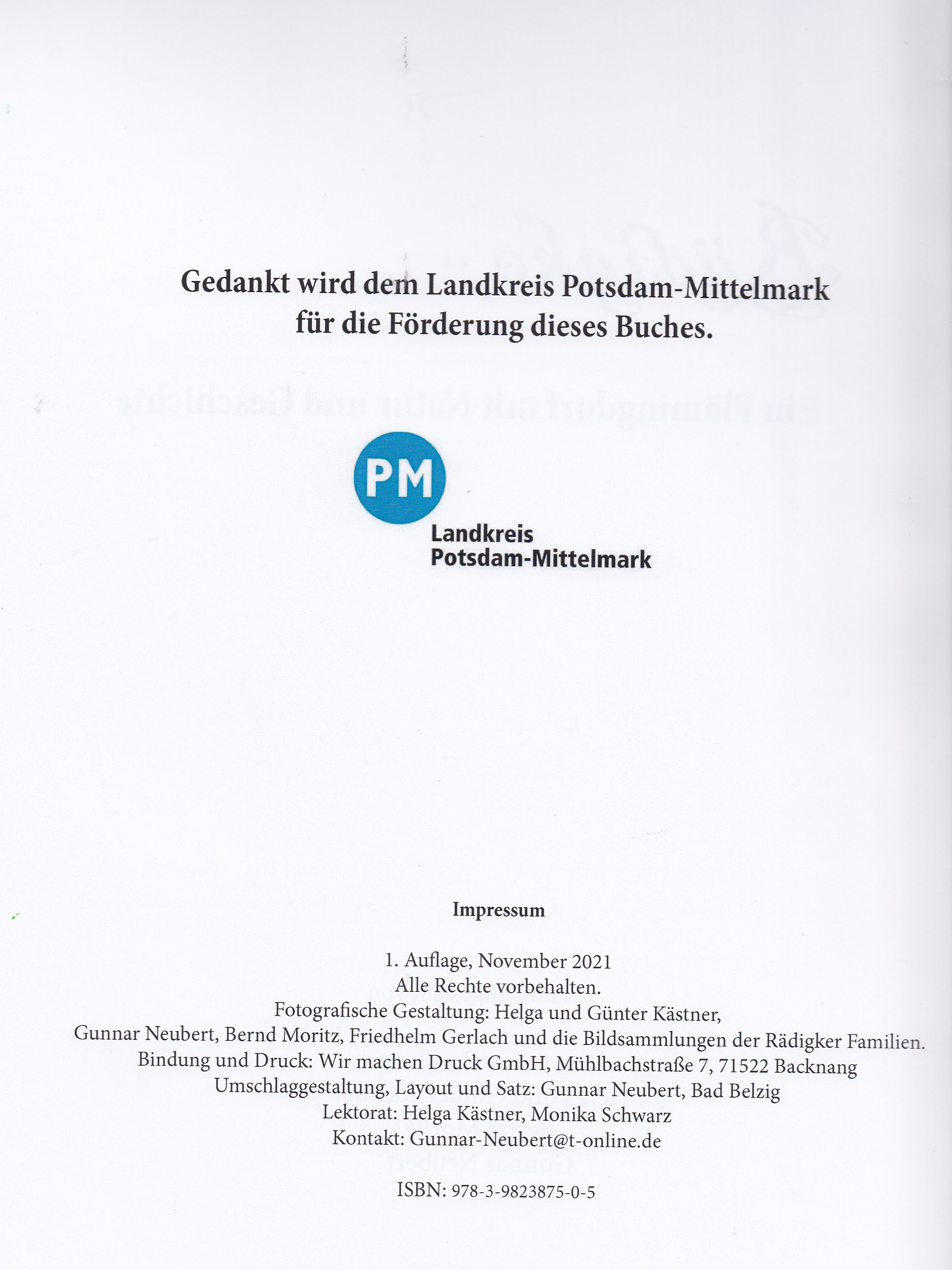 Impressum Rädigke